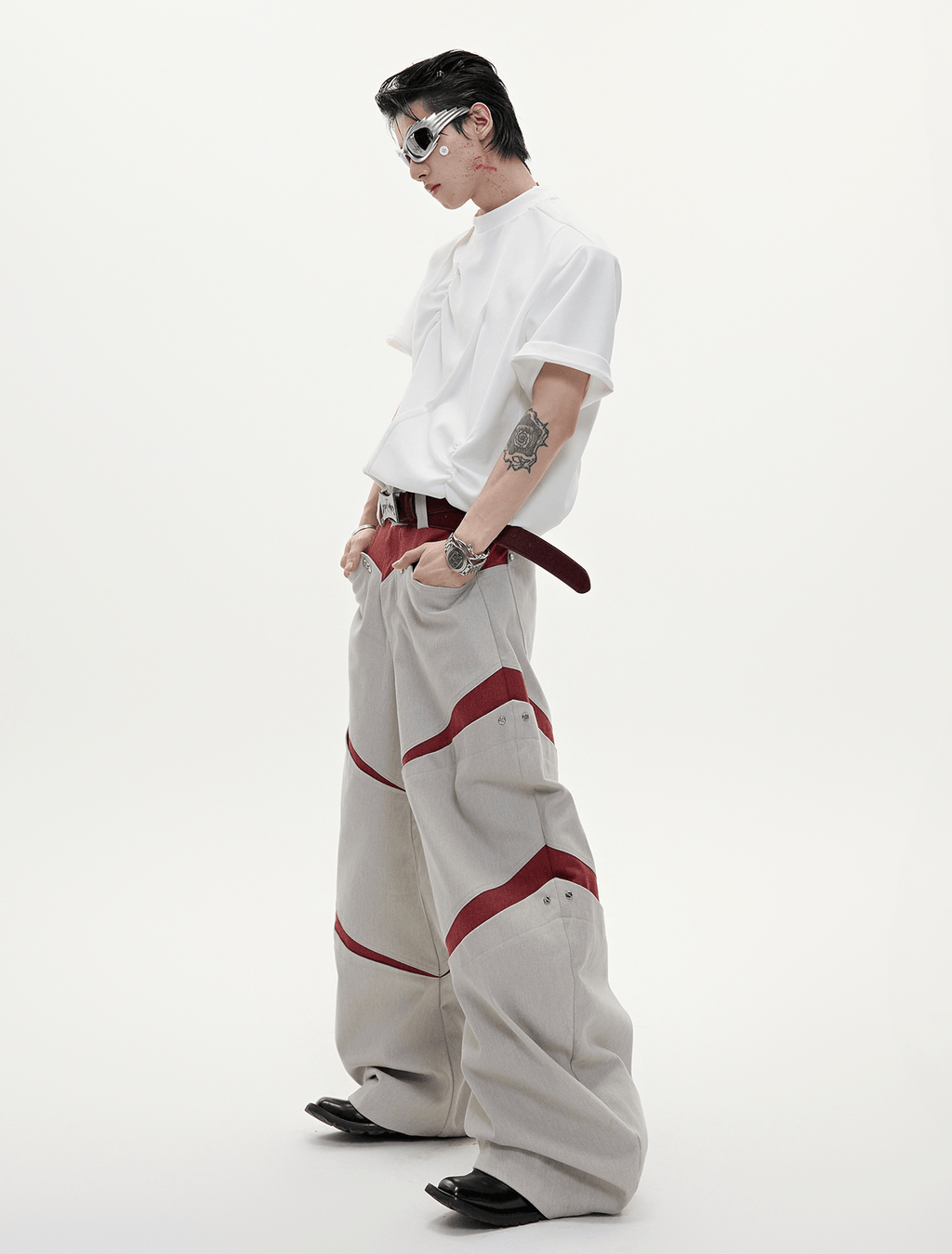 Asymmetric Ruched Sculptural Tee - COPPING THREADS - ArguE CulturE