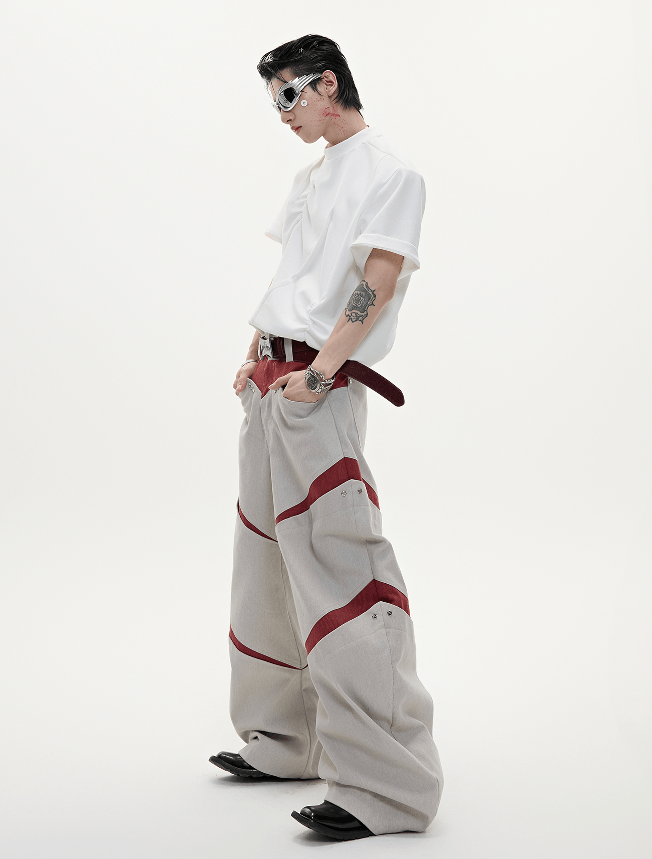 Asymmetric Ruched Sculptural Tee - COPPING THREADS - ArguE CulturE