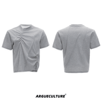 Asymmetric Ruched Sculptural Tee - COPPING THREADS - ArguE CulturE