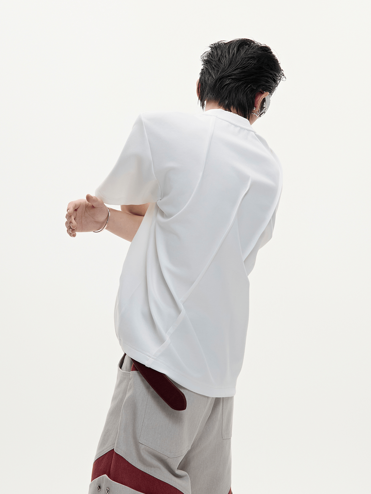 Asymmetric Ruched Sculptural Tee - COPPING THREADS - ArguE CulturE