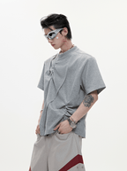 Asymmetric Ruched Sculptural Tee - COPPING THREADS - ArguE CulturE