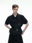 Asymmetric Tie-Waist Stripe Shirt - COPPING THREADS - Argue Culture
