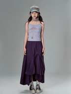 Asymmetrical Hem Pinstripe Maxi Skirt - COPPING THREADS - CT Coquette