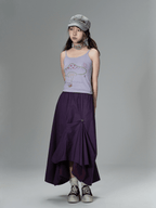 Asymmetrical Hem Pinstripe Maxi Skirt - COPPING THREADS - CT Coquette