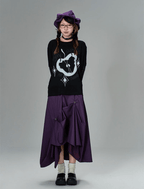 Asymmetrical Hem Pinstripe Maxi Skirt - COPPING THREADS - CT Coquette