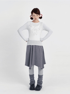 Asymmetrical Striped Midi Skirt - COPPING THREADS - CT Coquette