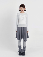 Asymmetrical Striped Midi Skirt - COPPING THREADS - CT Coquette