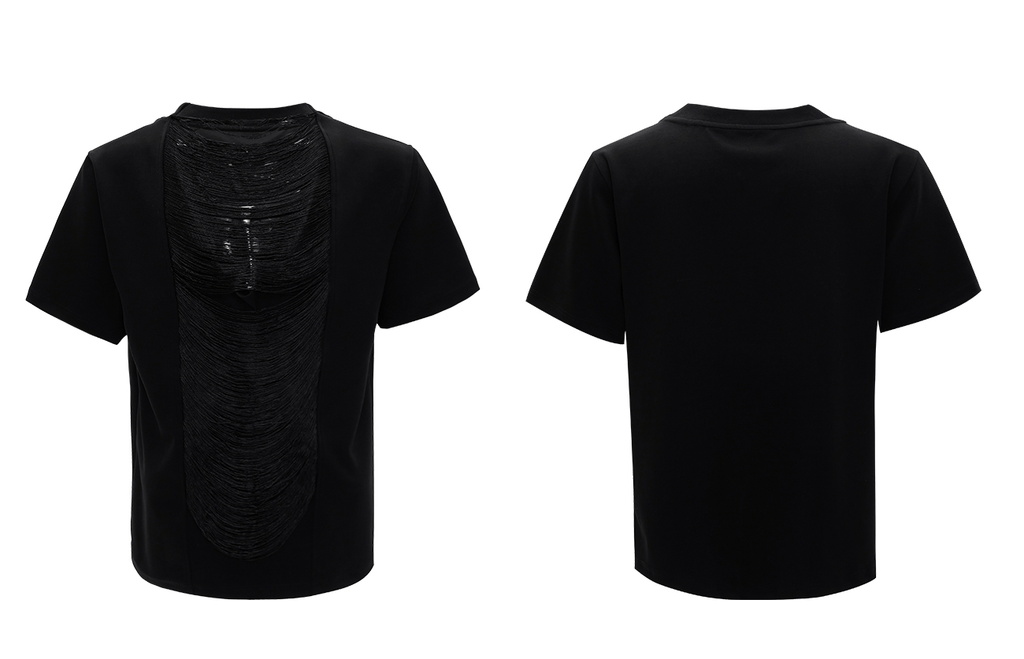 Avant - Garde Draped V - Cutout Tee - COPPING THREADS - ArguE CulturE