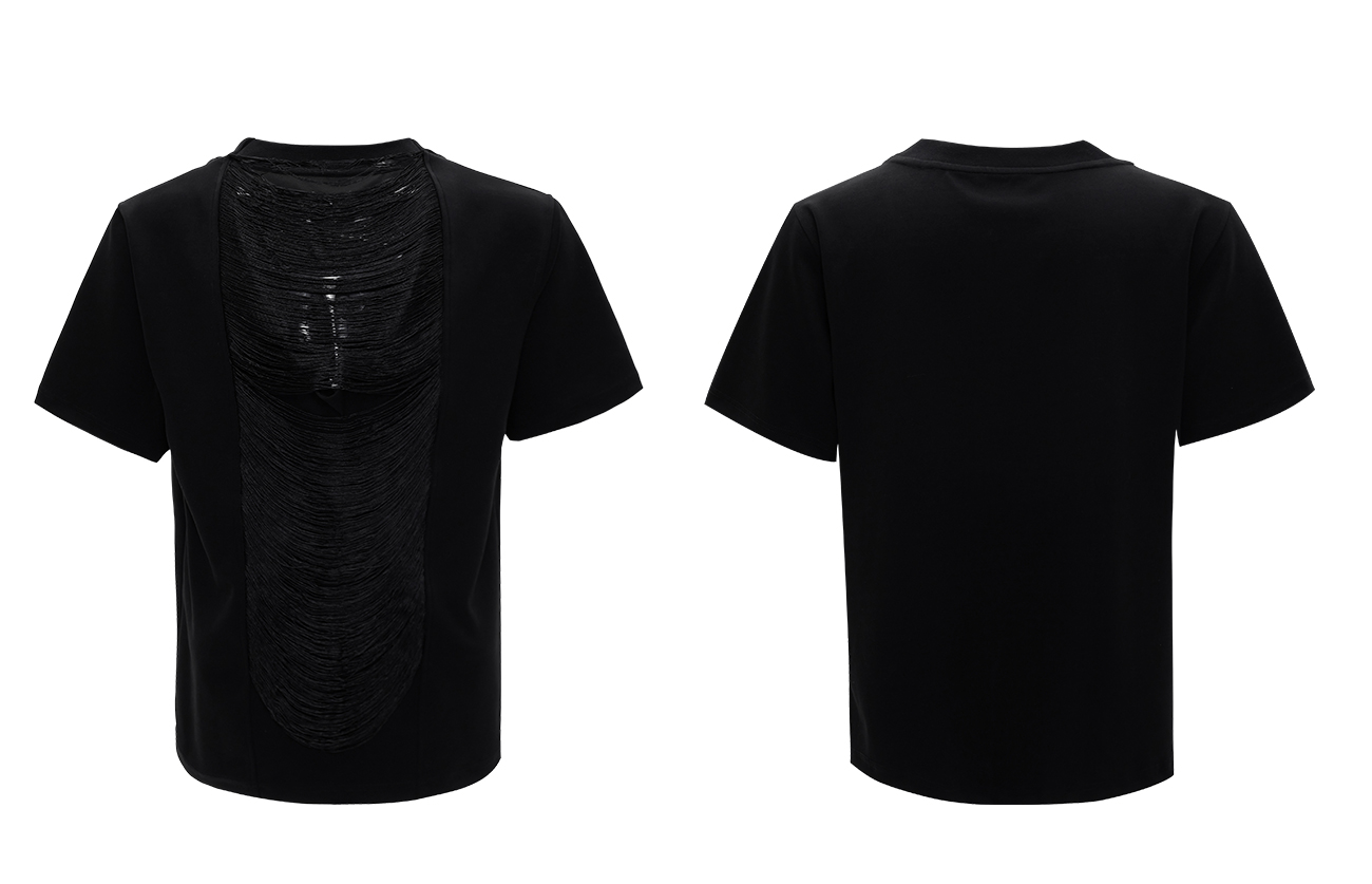 Avant - Garde Draped V - Cutout Tee - COPPING THREADS - ArguE CulturE