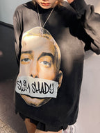 Avatar Print Washed Vintage Long Sleeve Tee - COPPING THREADS - CT Select