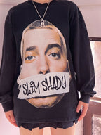 Avatar Print Washed Vintage Long Sleeve Tee - COPPING THREADS - CT Select