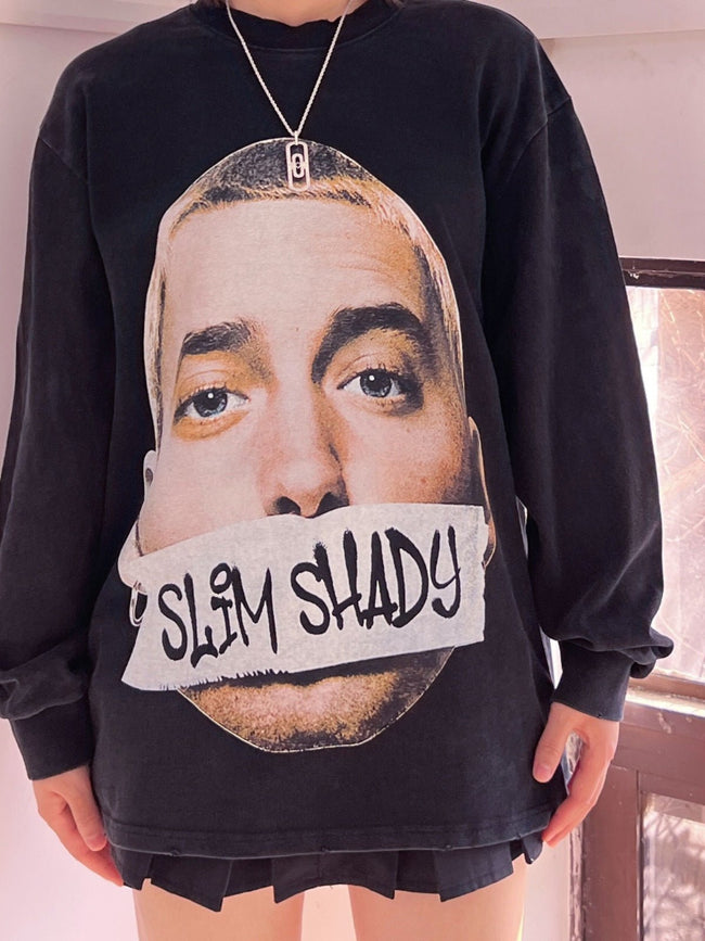 Avatar Print Washed Vintage Long Sleeve Tee - COPPING THREADS - CT Select Hover Image