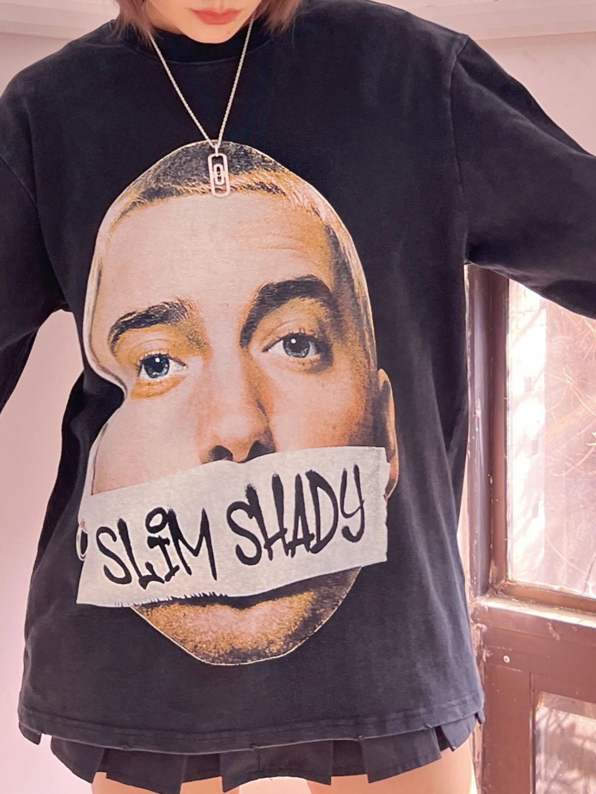 Avatar Print Washed Vintage Long Sleeve Tee - COPPING THREADS - CT Select