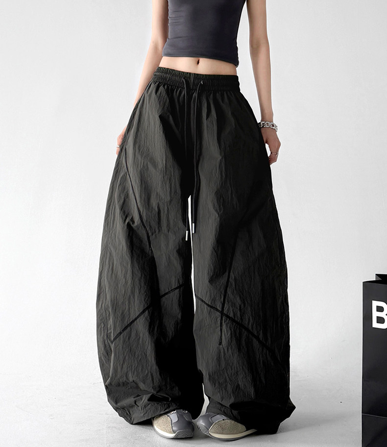 Contrast Seam Balloon Cargo Pants - CT858