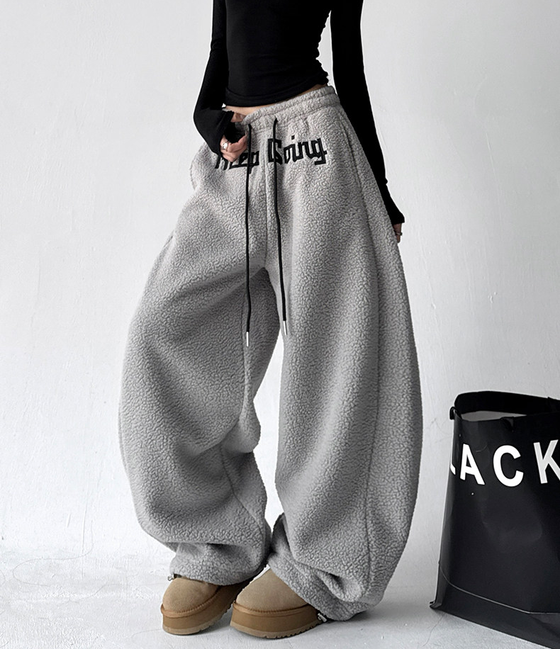 Sherpa Fleece Drawstring Sweatpants