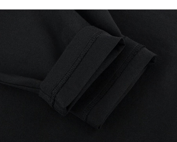 IDLT long sleeve T-shirt, black cuff stitching.