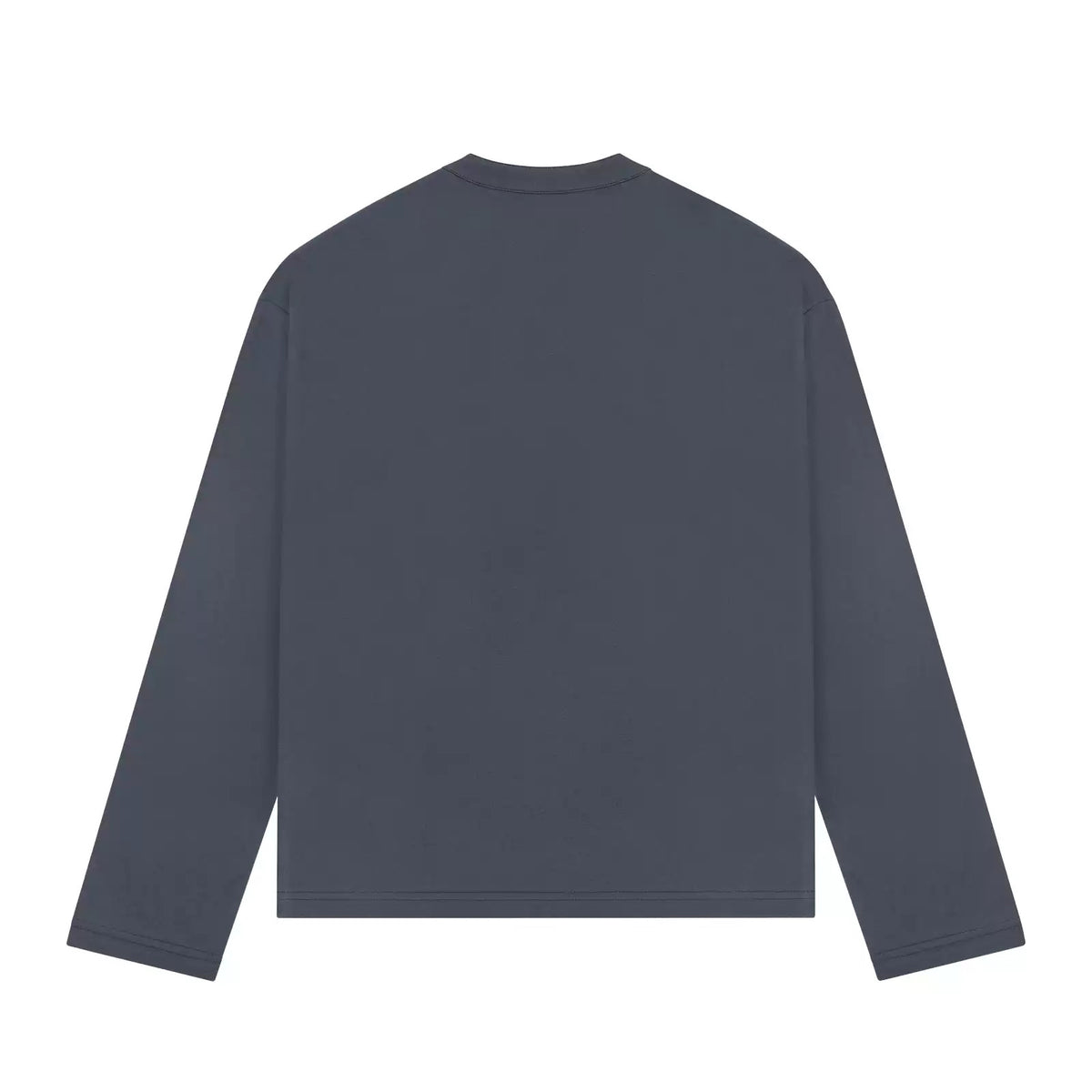 IDLT long sleeve henley, dark gray back.