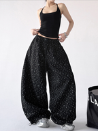 Starry Print Wide-Leg Sweatpants – CT6655