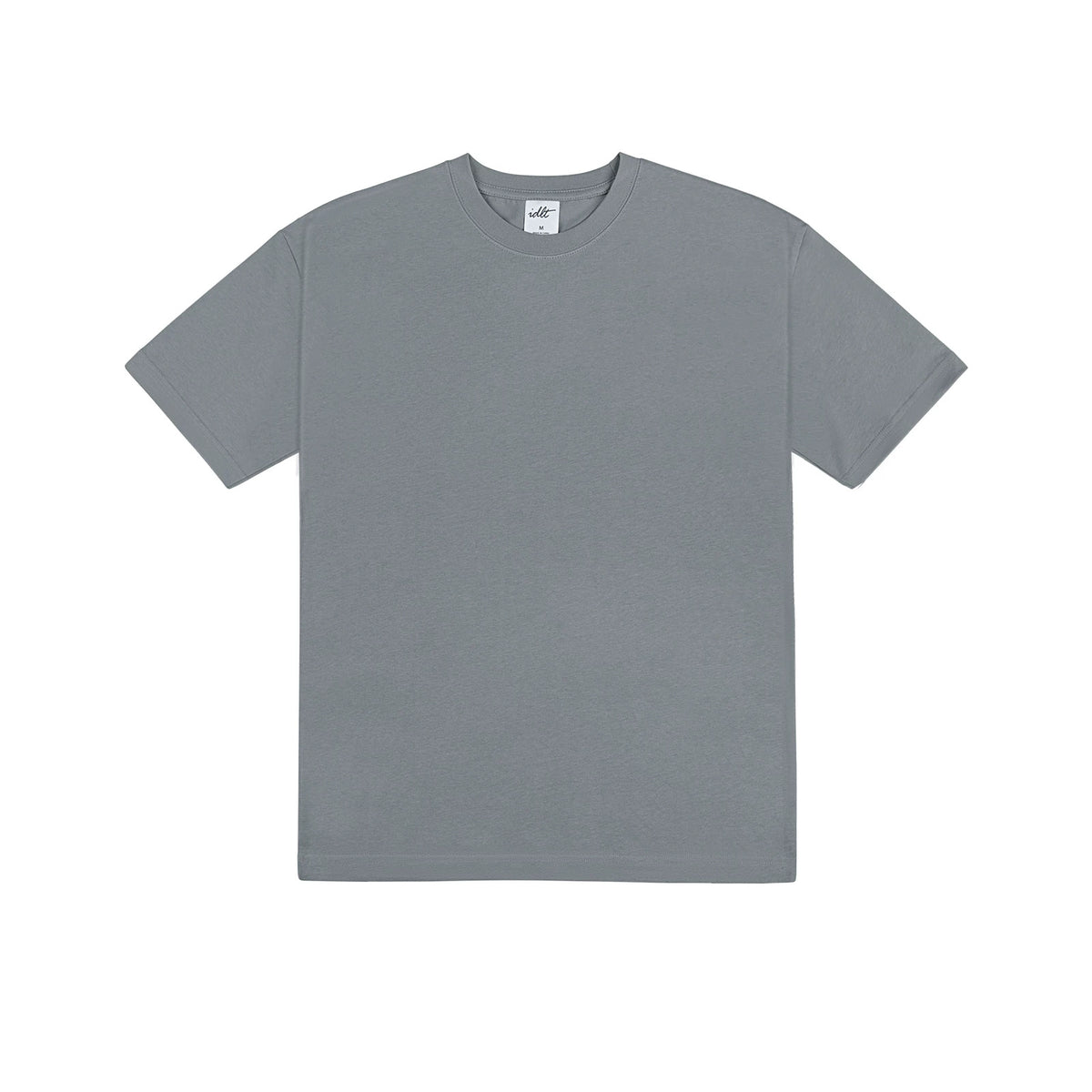 IDLT T-shirt, gray front.