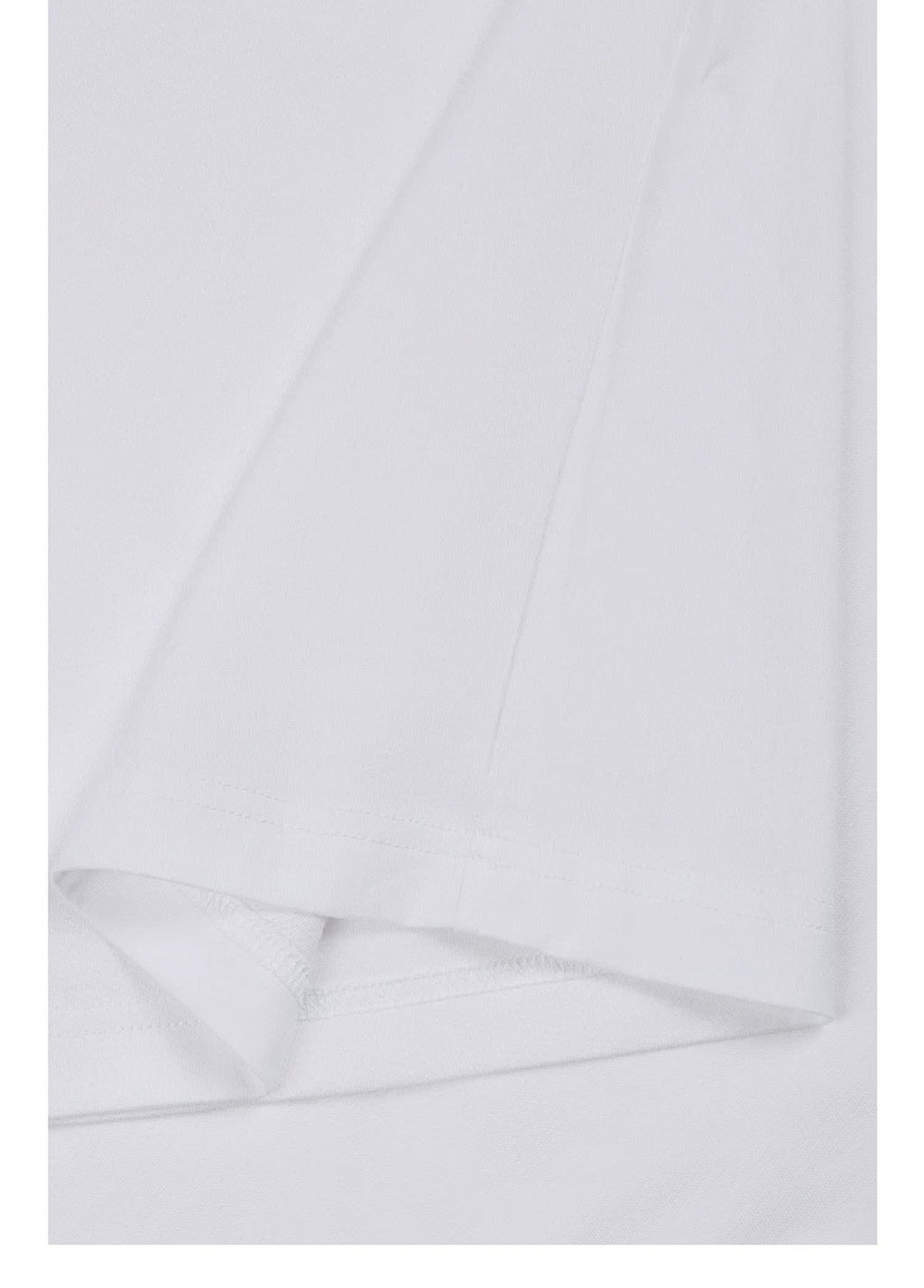 IDLT T-shirt, white folded hem.