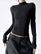 Mock Neck Slim Fit Long Sleeve Top - CT5161