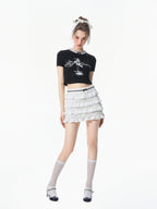 Ballet Dancer Print Lace Collar Tee - COPPING THREADS - AYF
