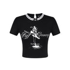 Ballet Dancer Print Lace Collar Tee - COPPING THREADS - AYF