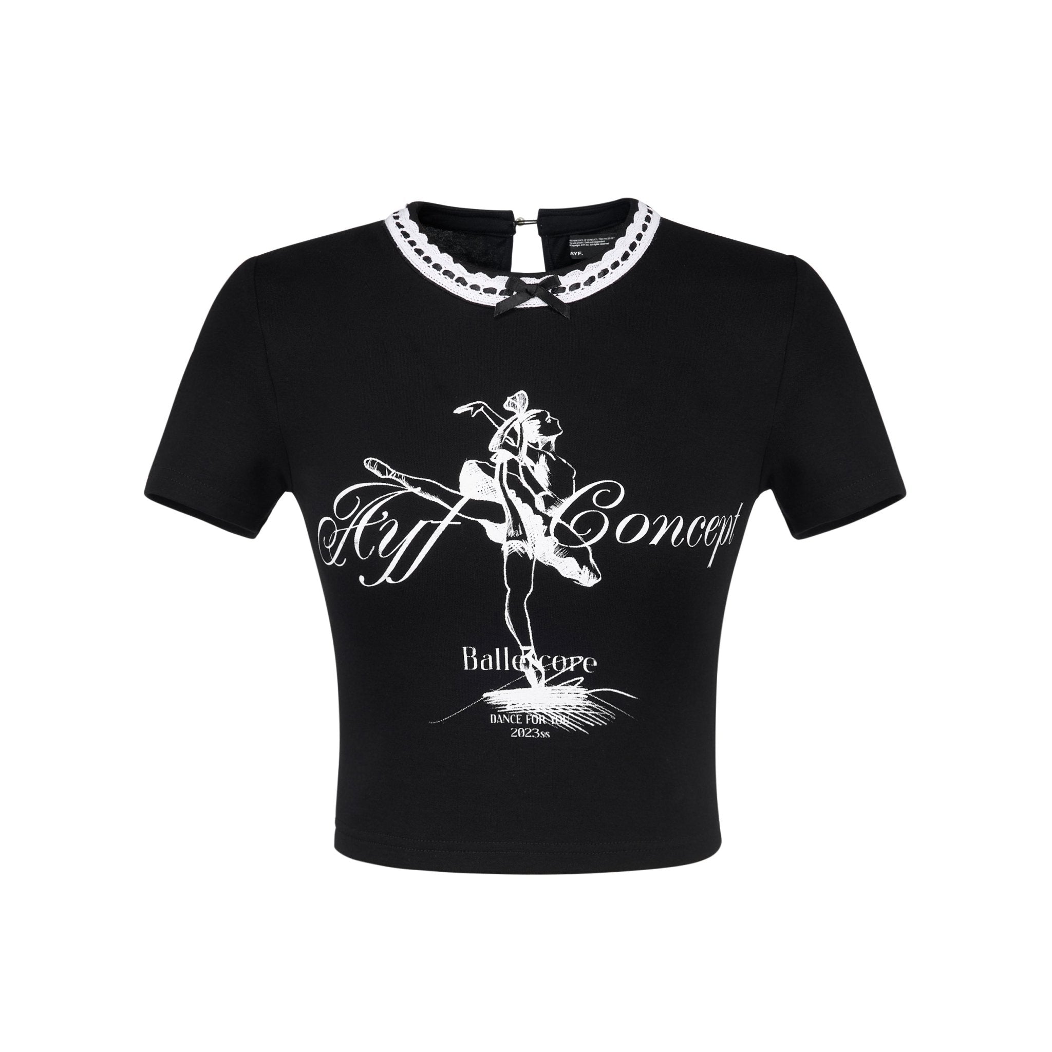 Ballet Dancer Print Lace Collar Tee - COPPING THREADS - AYF