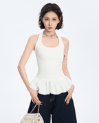 Balletcore Halter Peplum Tank Top - COPPING THREADS - CT Select