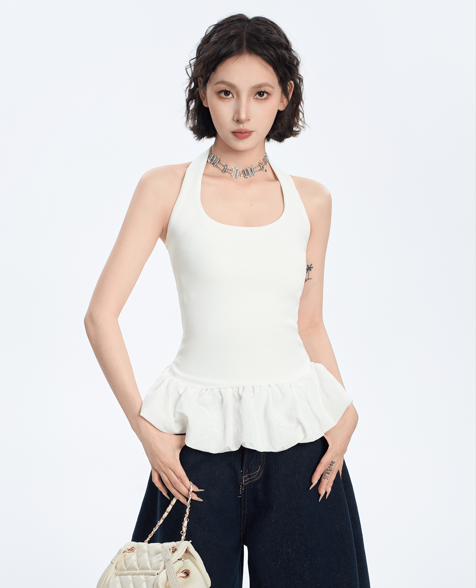 Balletcore Halter Peplum Tank Top - COPPING THREADS - CT Select