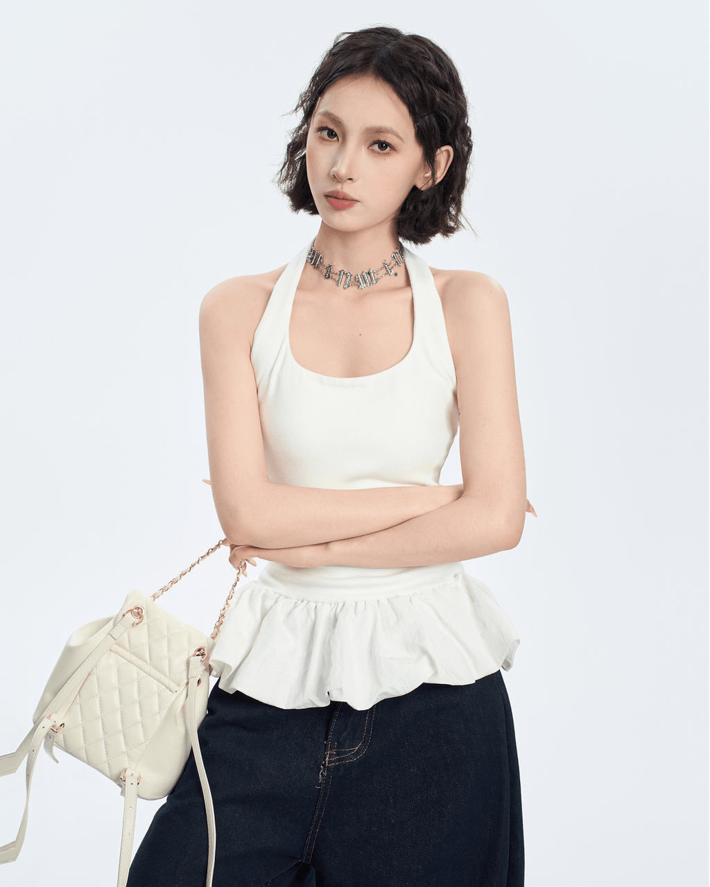 Balletcore Halter Peplum Tank Top - COPPING THREADS - CT Select