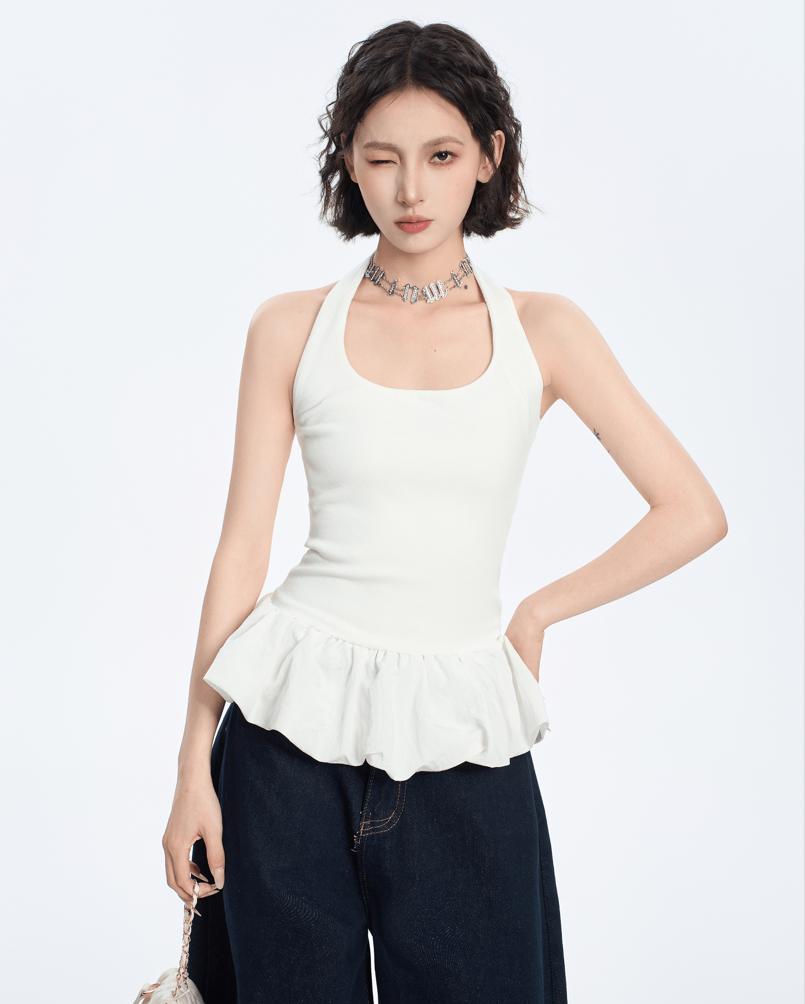 Balletcore Halter Peplum Tank Top - COPPING THREADS - CT Select