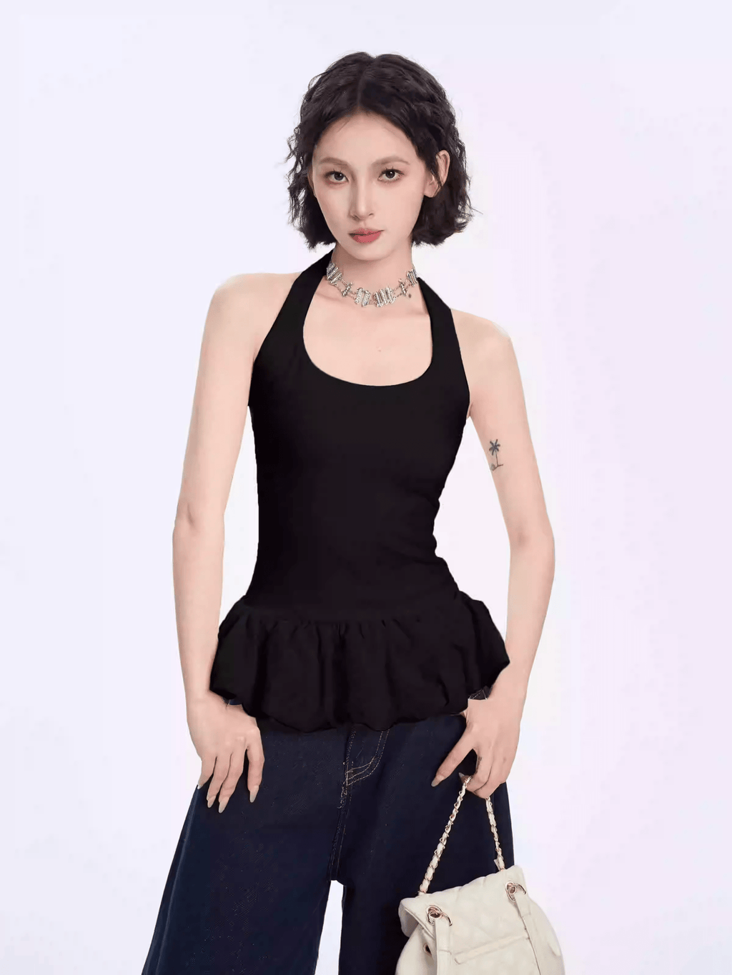 Balletcore Halter Peplum Tank Top - COPPING THREADS - CT Select