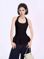 Balletcore Halter Peplum Tank Top - COPPING THREADS - CT Select