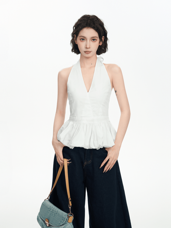 Balletcore Halter Peplum Top - COPPING THREADS - CT Select Hover Image