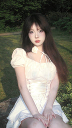 Balletcore Vintage Corset Waist Tiered Dress - COPPING THREADS - AYF