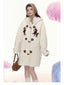 Bambi Embroidered Mid - Length Hooded Sherpa Fleece Coat - COPPING THREADS - AYF
