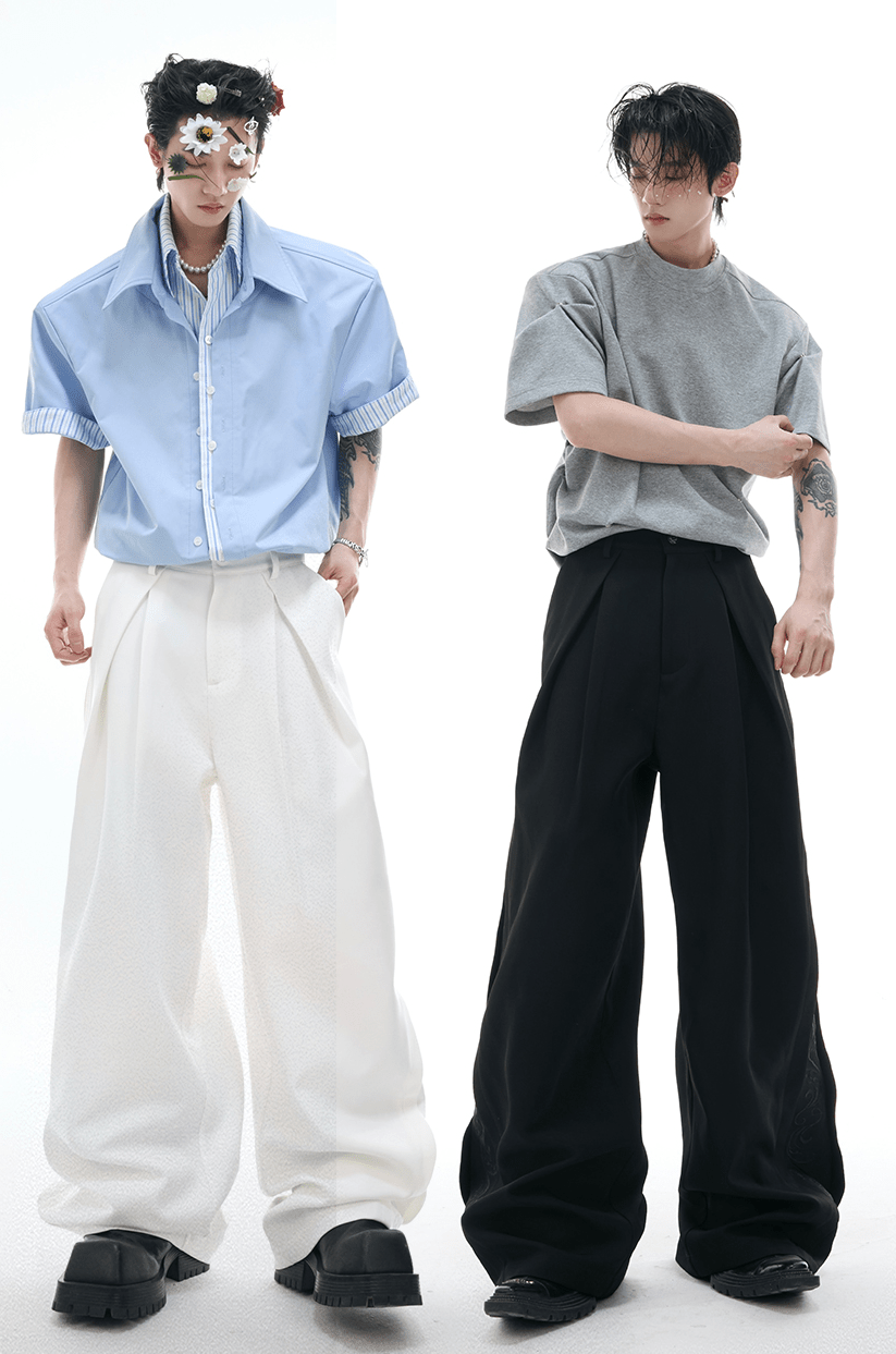 Baroque Embroidered Wide - Leg Trousers - COPPING THREADS - ArguE CulturE