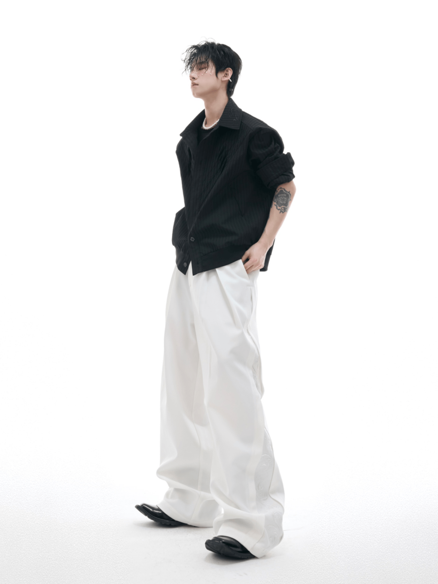 Baroque Embroidered Wide - Leg Trousers - COPPING THREADS - ArguE CulturE