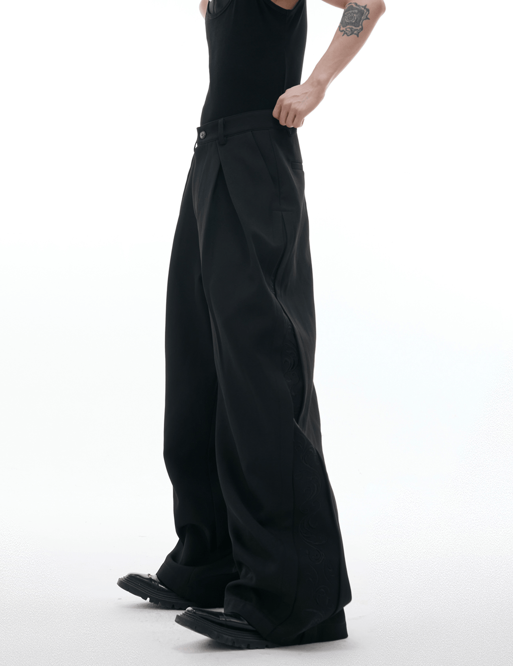 Baroque Embroidered Wide - Leg Trousers - COPPING THREADS - ArguE CulturE