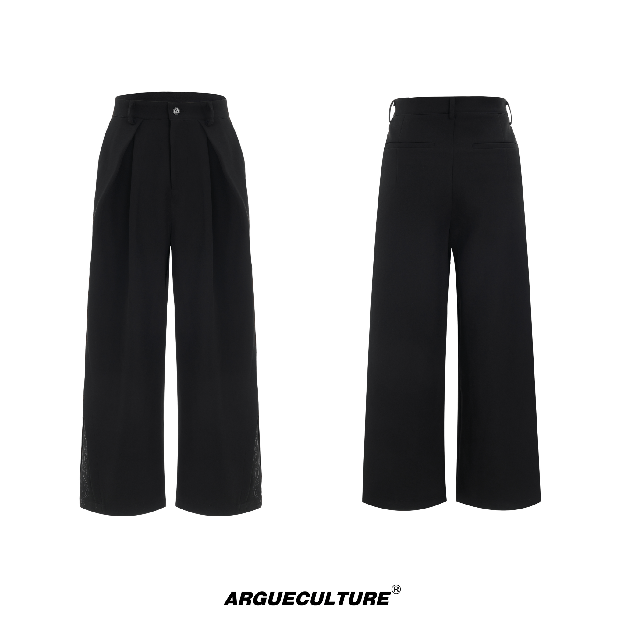 Baroque Embroidered Wide - Leg Trousers - COPPING THREADS - ArguE CulturE