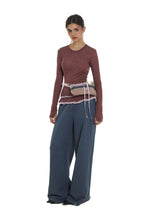 Basic Layered Ruffle Hem Fitted Long Sleeve T-Shirt - COPPING THREADS - MOROMORO