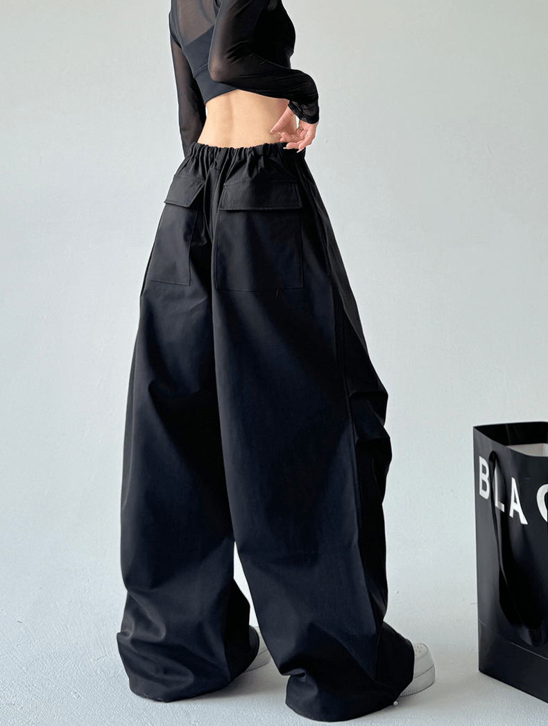 Basic Paratrooper Wide‑Leg Cargo Pants - COPPING THREADS - CT Select
