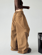 Basic Paratrooper Wide‑Leg Cargo Pants - COPPING THREADS - CT Select