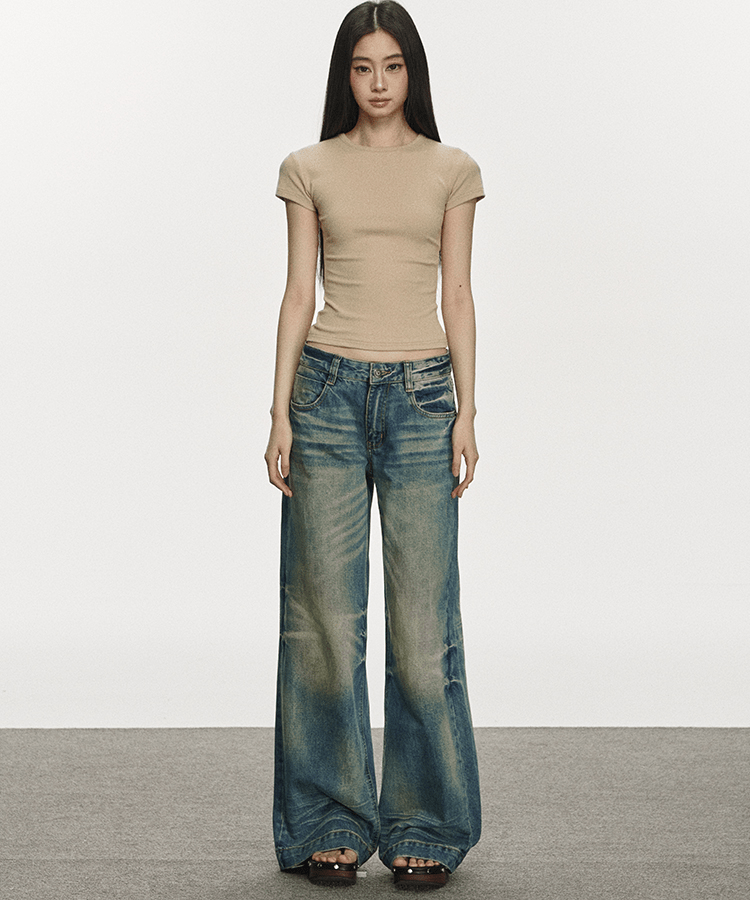 Basic Slim Fit Crewneck Tee - COPPING THREADS - Anna Aneae