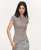 Basic Slim Fit Crewneck Tee - COPPING THREADS - Anna Aneae