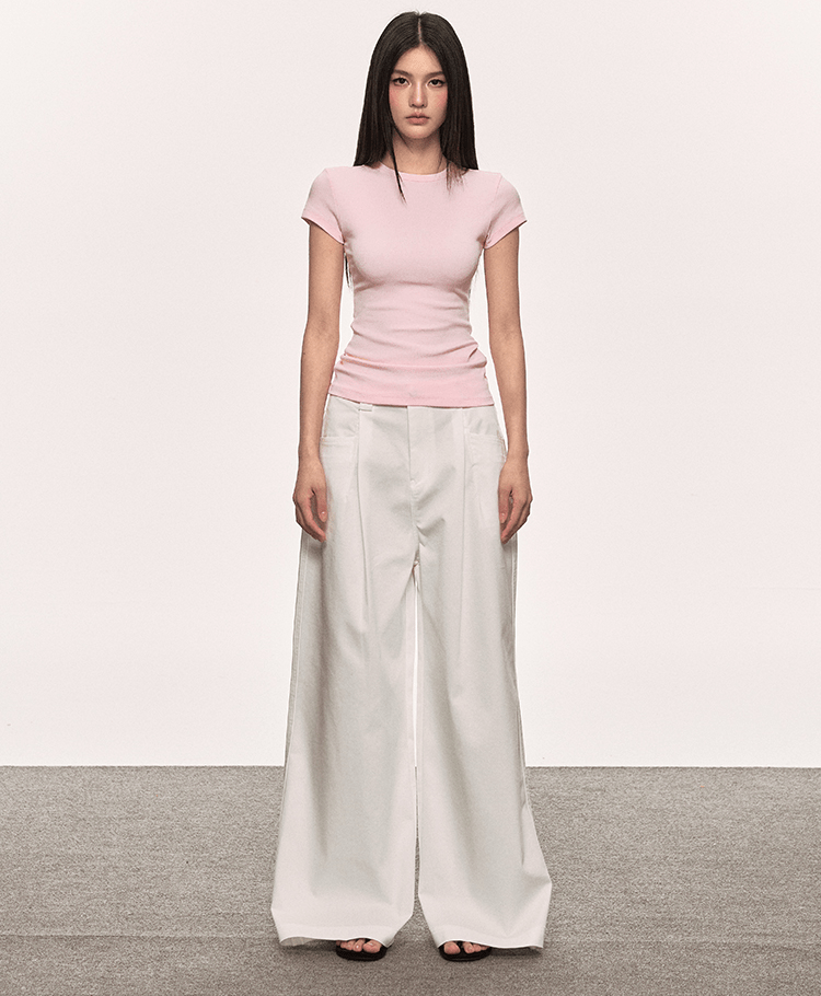 Basic Slim Fit Crewneck Tee - COPPING THREADS - Anna Aneae