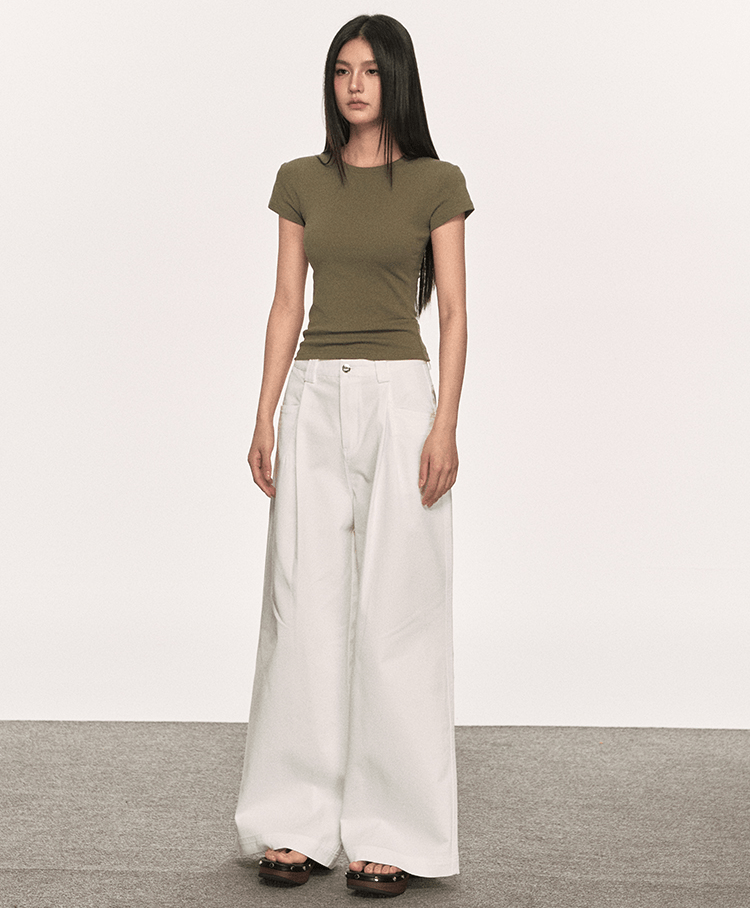 Basic Slim Fit Crewneck Tee - COPPING THREADS - Anna Aneae