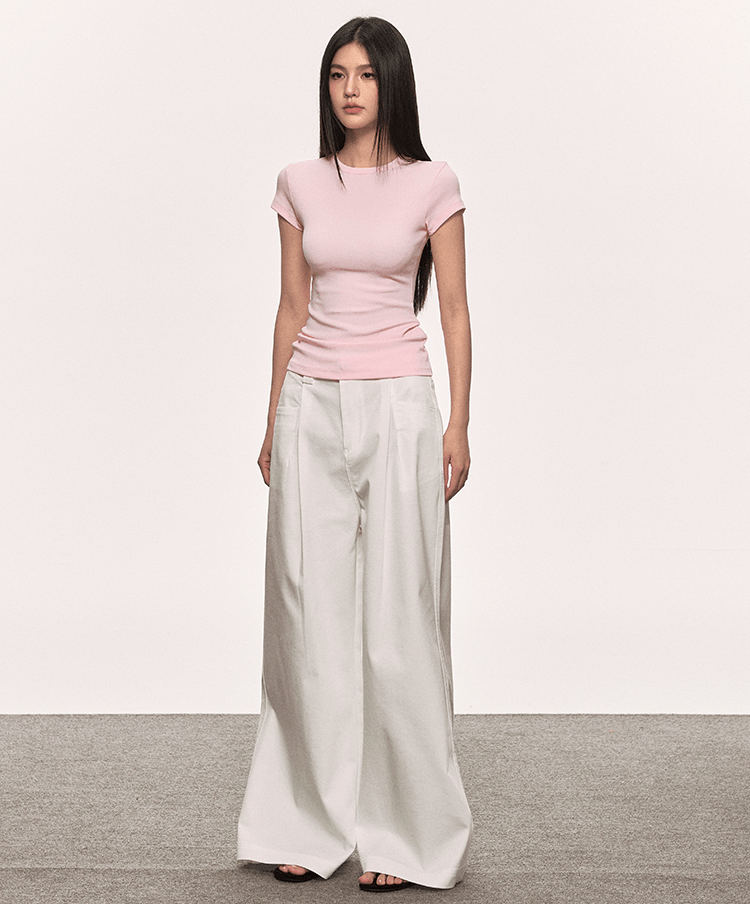 Basic Slim Fit Crewneck Tee - COPPING THREADS - Anna Aneae