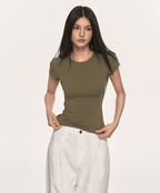 Basic Slim Fit Crewneck Tee - COPPING THREADS - Anna Aneae